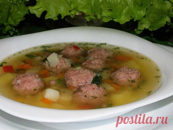 Суп картофельный с мясными фрикадельками | Poleznoy-edu.net-Полезная еда