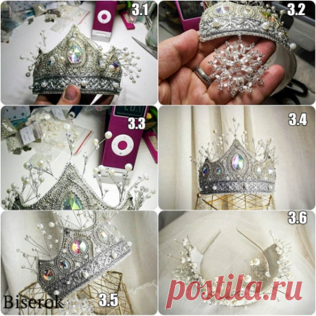 Мастер-класс по созданию короны &quot;Зимушка-зима&quot; / Новогодние изделия, Разные изделия / Biserok.org