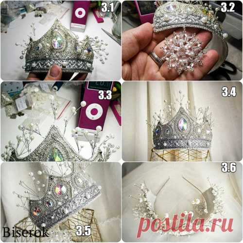 Мастер-класс по созданию короны "Зимушка-зима" / Новогодние изделия, Разные изделия / Biserok.org