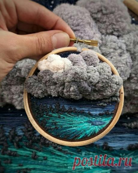 Вышивки с облаками Shimunia | Сайт о переделках Вторая Улица | Яндекс Дзен