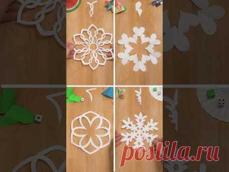 HOW TO CUT BEAUTIFUL SNOWFLAKES, 4 PAPER SUPER SNOWFLAKES | CAPTIVATING DECOR INCL ART