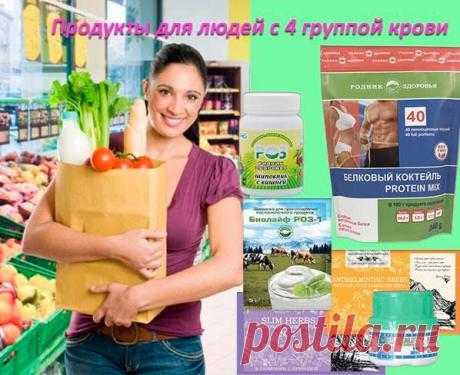 ПИТАНИЕ ЛЮДЕЙ С IV ГРУППОЙ КРОВИ