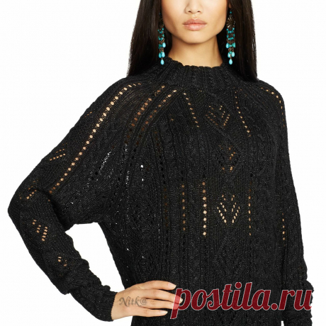 Косы и ажуры для красы фигуры. Туника спицами от Лорена. Тема на Осинке.
