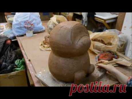 Лепка садово- парковой скульптуры любимого персонажа &quot;Винни Пух&quot;