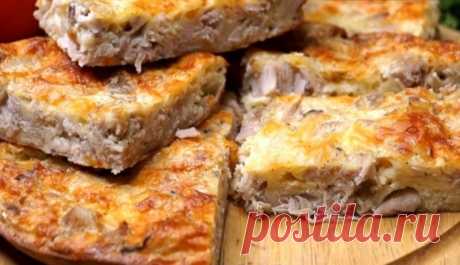 Вкусный пирог с курицей на скорую руку