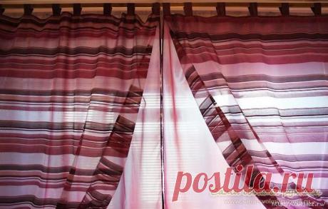 Шторы на петлях своими руками (двойные).