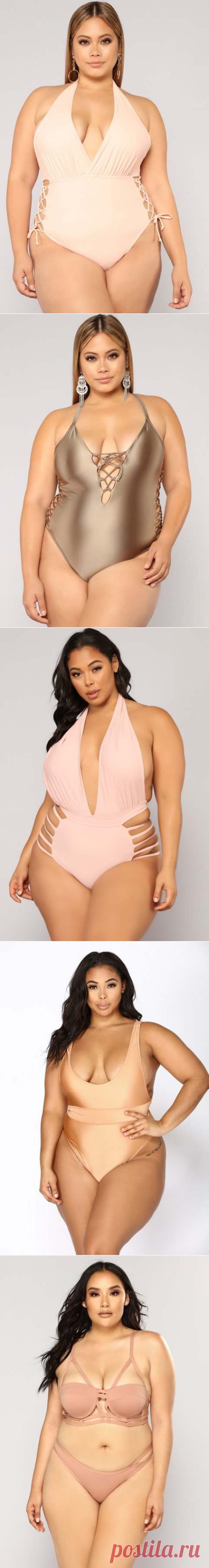 Стильные купальники для полных модниц американского бренда Fashion Nova лето 2018