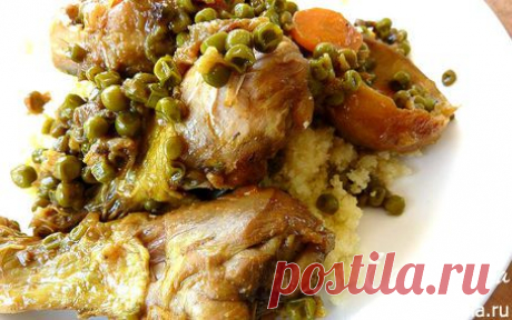 Куриные ножки с горохом и артишоками | Кулинарные рецепты от «Едим дома!»