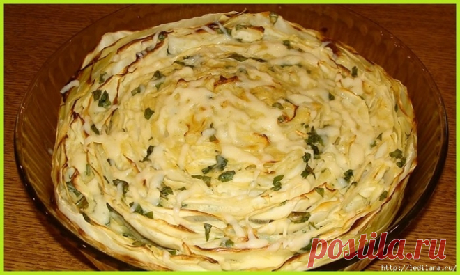 Простой пирог из капусты в форме розы: красиво и вкусно