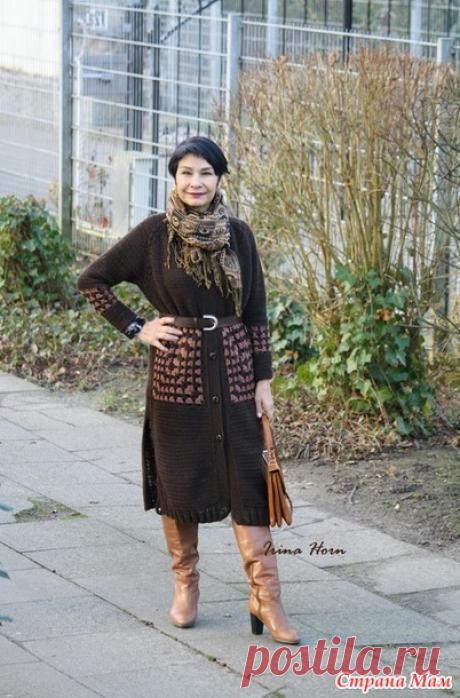 . Кардиган с элементом "бабушкин квадрат ". - Все в ажуре... (вязание крючком) - Страна Мам