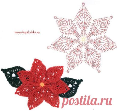 Вязаные цветы. 100 цветочных мотивов для вязания крючком со схемами.