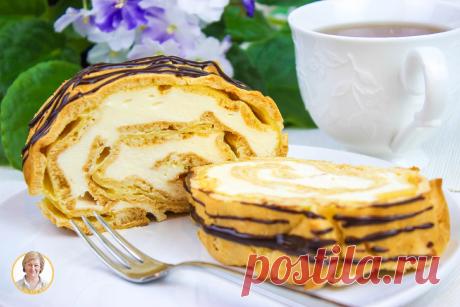 Нежнейший Рулет "Карпатка" с заварным кремом: