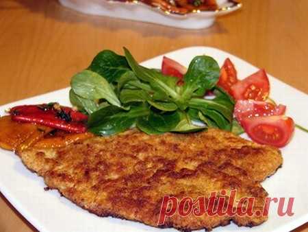 Шницель из индейки с сыром и зеленью - Retsept.net