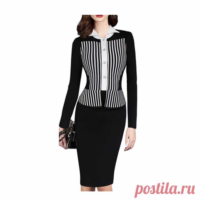 Mike is Women Fashion Party Bodycon One-piece Work Business OL Dress with Belt at Amazon Women’s Clothing store: