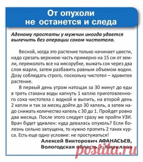 От аденомы простаты