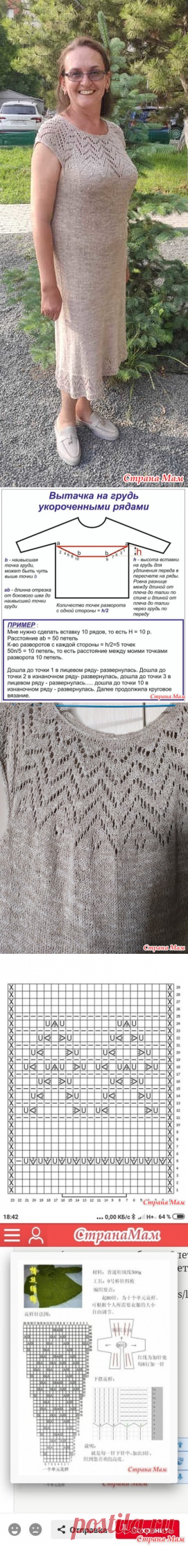 Платье спицами из буретного шелка. Мое воплощение. - Вязание - Страна Мам