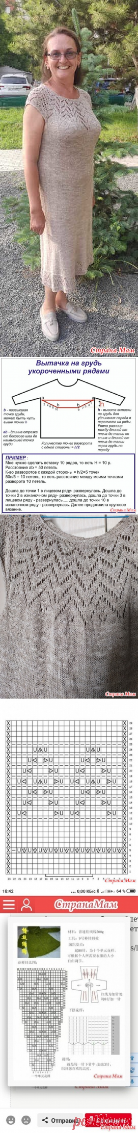 Платье спицами из буретного шелка. Мое воплощение. - Вязание - Страна Мам