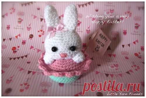 Little Yarn Friends • Crochet Pattern: Lil' Bunny Cupcake