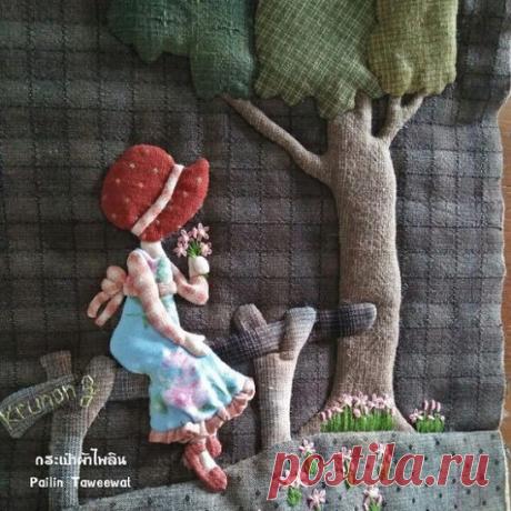 Как сделать лоскутную аппликацию из мелких деталей Как сделать лоскутную аппликацию из мелких деталейДля способа, который вы видите на этих картинках, используются выкройки.&nbsp;Изображение разрезается на детали и переносится на ткань - с припусками. Припуски заглаживаются, после чего бумажная выкройка вынимается (здесь очень помогает...