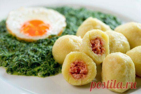 картофельные шарики с мясом