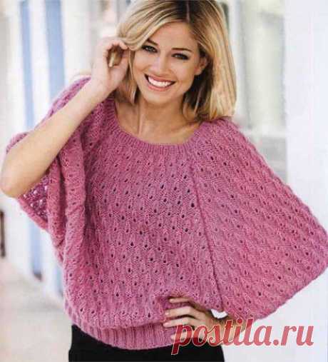 Ажурная блуза с рукавами &quot;летучая мышь&quot; | Искусница