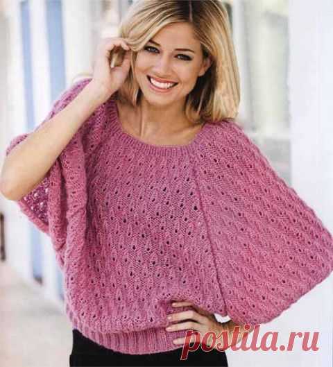 Ажурная блуза с рукавами "летучая мышь" | Искусница