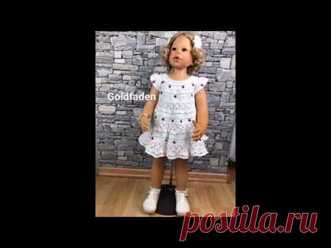 11 . Мастер класс Платье для малышки крючком #1 Вязание
