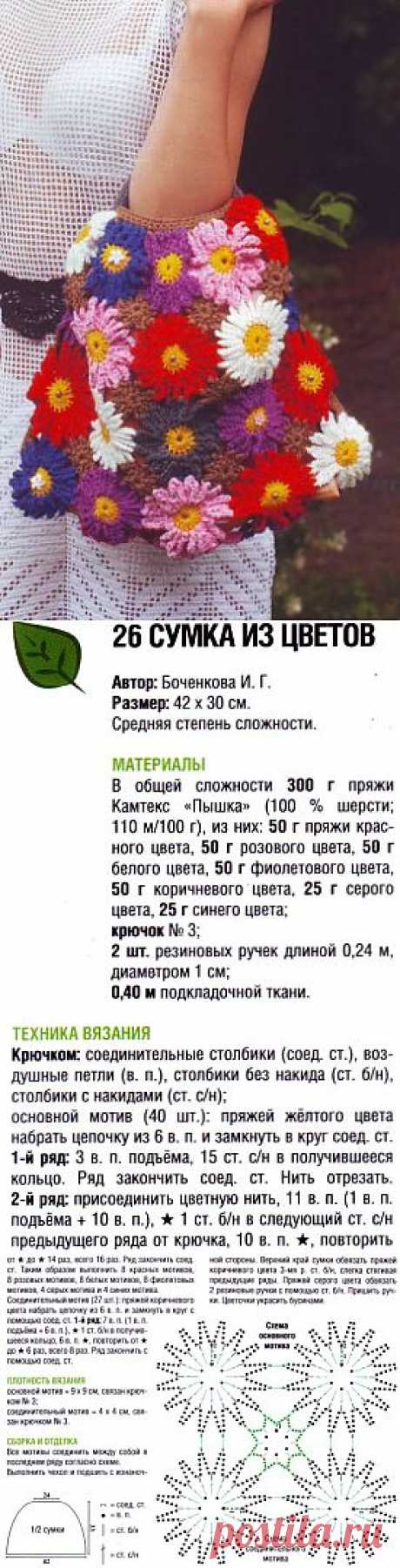 Связать сумку крючком