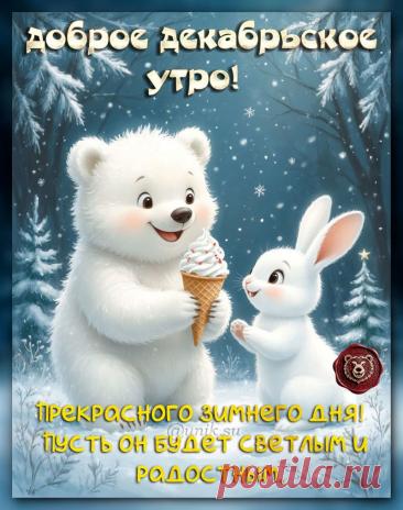 открытки с добрым декабрьским утром стильные