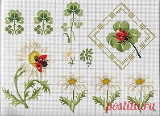 Схемы вышивки крестиком. Бордюры, уголки. Часть 1 / Вышивка / Схемы вышивки крестом