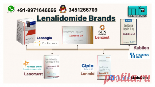 Find Lenalidomide Capsules online from MedsDelta at lower cost. Indian Lenalidomide brands including Lenalid, Kabilen, Lenangio, Myelomide, Lenzest, Lenmid, Lenome and Lenomust available at MedsDelta trusted exporter and distributor. Generic Lenalidomide Supplier MedsDelta one of the leading global supplier, exporter and distributor of Pharmaceutical Products. Buy now Lenalidomide Capsules online from MedsDelta delivering to countries including Austria, Bahrain, Bangladesh, Belgium, Bhutan