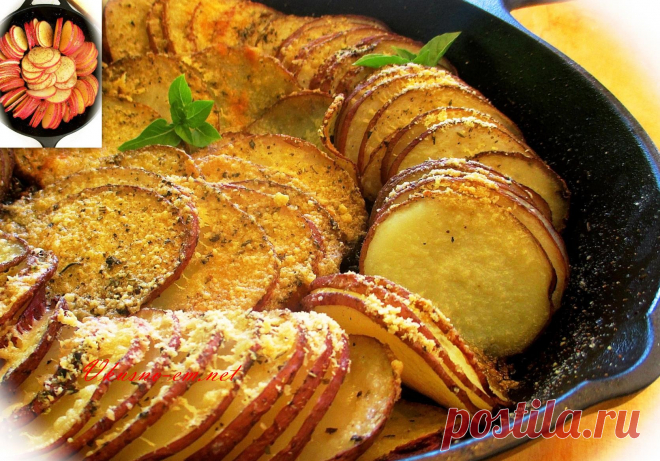 Запеченный картофель в духовке Дорогие друзья! Сегодня предлагаю вам вкусный и легкий рецепт второго блюда – запеченный картофель в духовке.  Прекрасно подходит на ужин или обед, для тех , кто не любит...