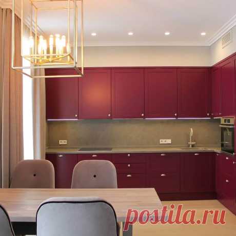 Бордовая кухня: фото интерьеров кухни в бордовом цвете