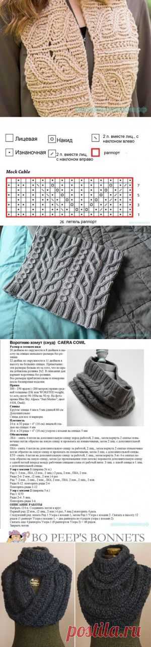Модные шарфы-СНУДЫ (Snood) спицами 4.Идеи и описания.16 Моделей