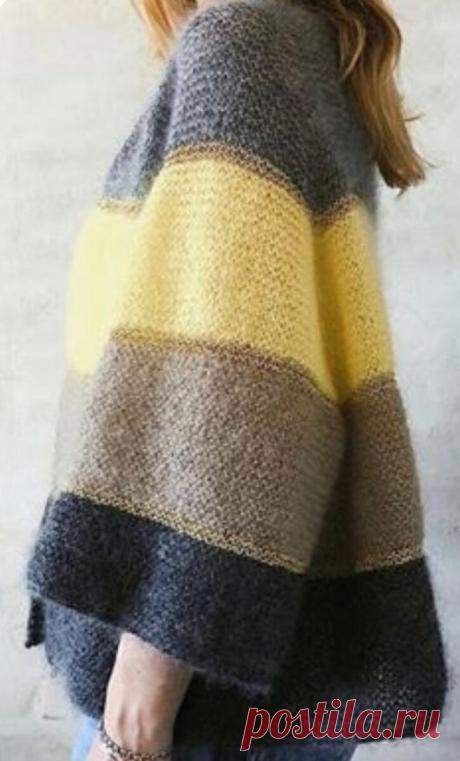 Полосатое вязание. Стильные вещи из остатков пряжи. | Вяжем вместе - вяжем стильно. | Дзен