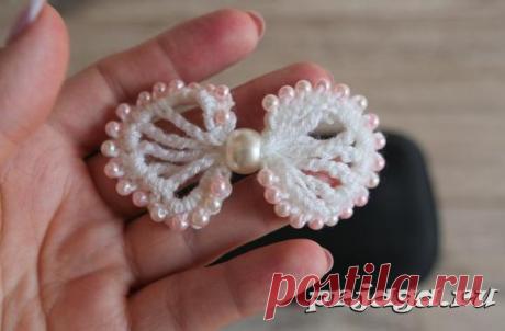 Бантик крючком