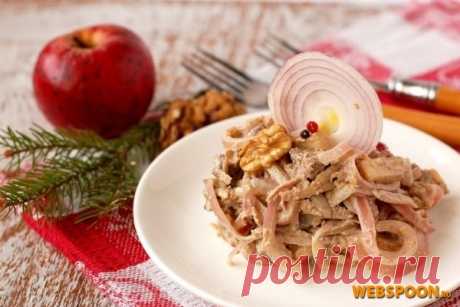 Куриная печень в орехово-яблочной заправке с фото | Рецепт куриной печени в орехово-яблочной заправке на Webspoon.ru
