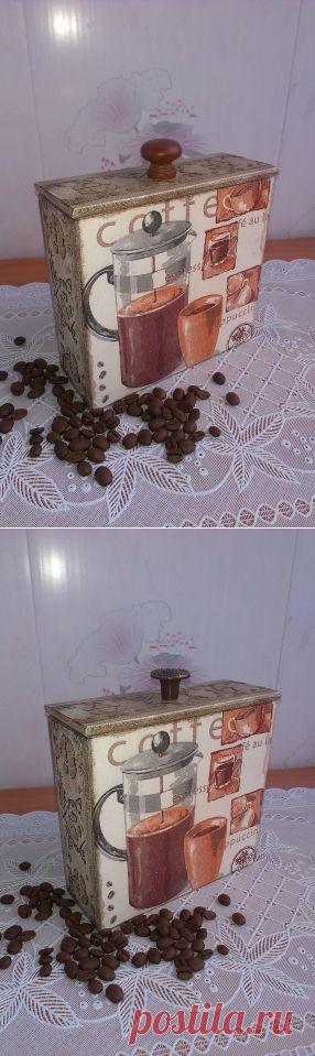 Короб для кофе. / Декупаж / Декупаж для начинающих