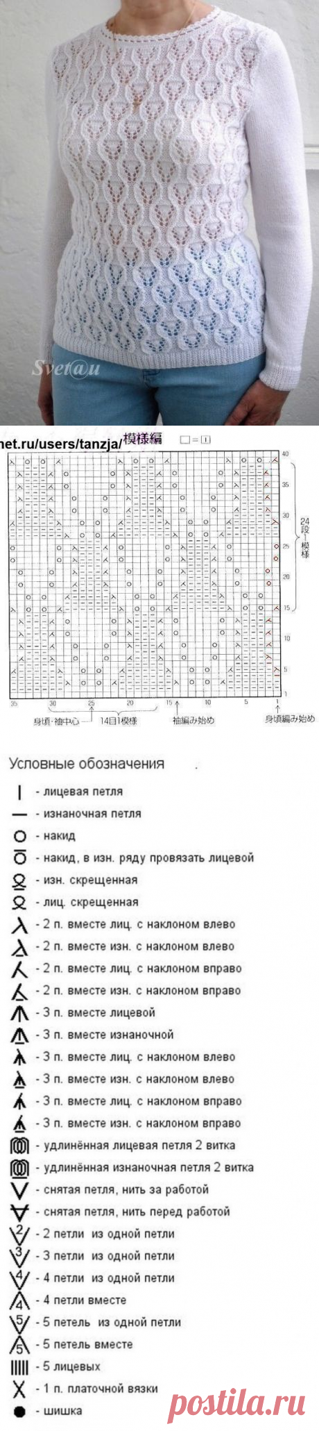 Изумительно красивый свитерок — Сделай сам, идеи для творчества - DIY Ideas