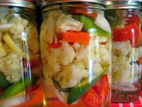 ВКУСНЕЙШАЯ МАРИНОВАННАЯ ЦВЕТНАЯ КАПУСТА 

Ингредиенты:
Цветная капуста — 2 кочана (2 кг 200 г)
Морковь — 2 шт.
Показать полностью…