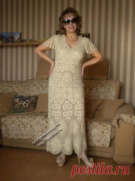 Платье цвета топленого молока