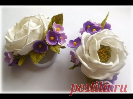 МК Простой способ создания украшение для волос из фоамирана / Hair ornaments of Foam