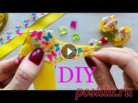 DIY Сегодня я покажу- как сделать красивые заколки (бантики) своими руками. Мастер класс...