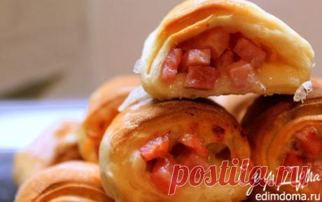Слойки с ветчиной и моцареллой | Кулинарные рецепты от «Едим дома!»