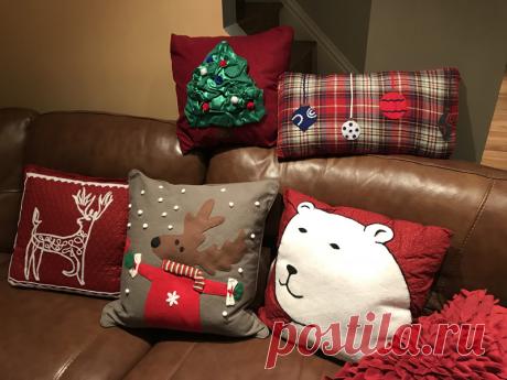 Подушка с аппликацией