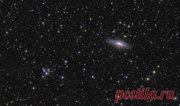 Квинтет Стефана, NGC 7331 и другие галактики в созвездии Пегаса / Интересный космос