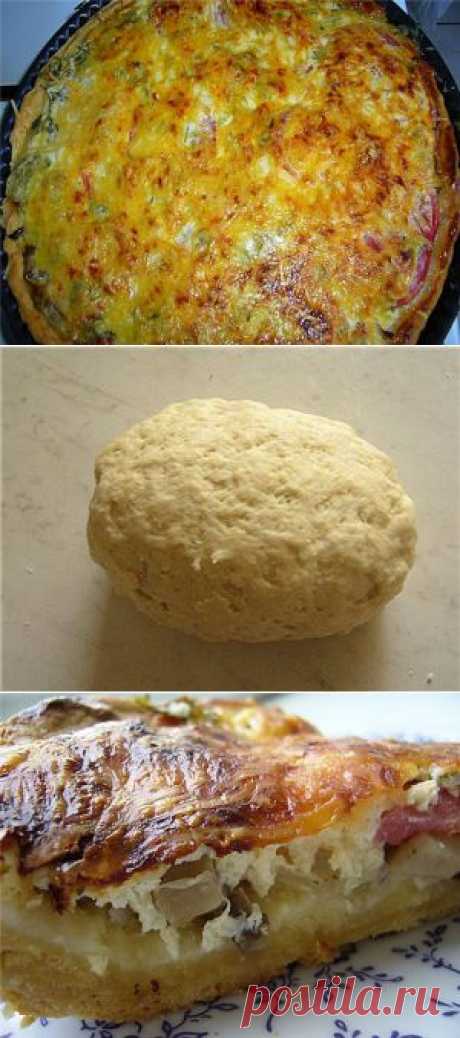 Пирог заливной с грибами