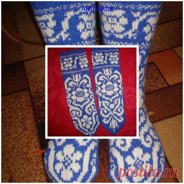 Носки. Связаны спицами. Схема.