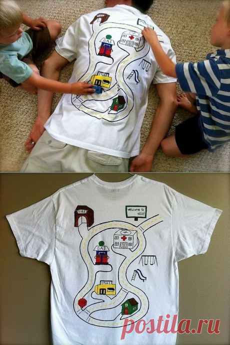 Футболка для папы (Diy) / Рисунки и надписи / Модный сайт о стильной переделке одежды и интерьера