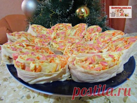 РУЛЕТ из ЛАВАША с Копчёной Колбасой и Морковью По-Корейски - Самый Вкусный Вариант!